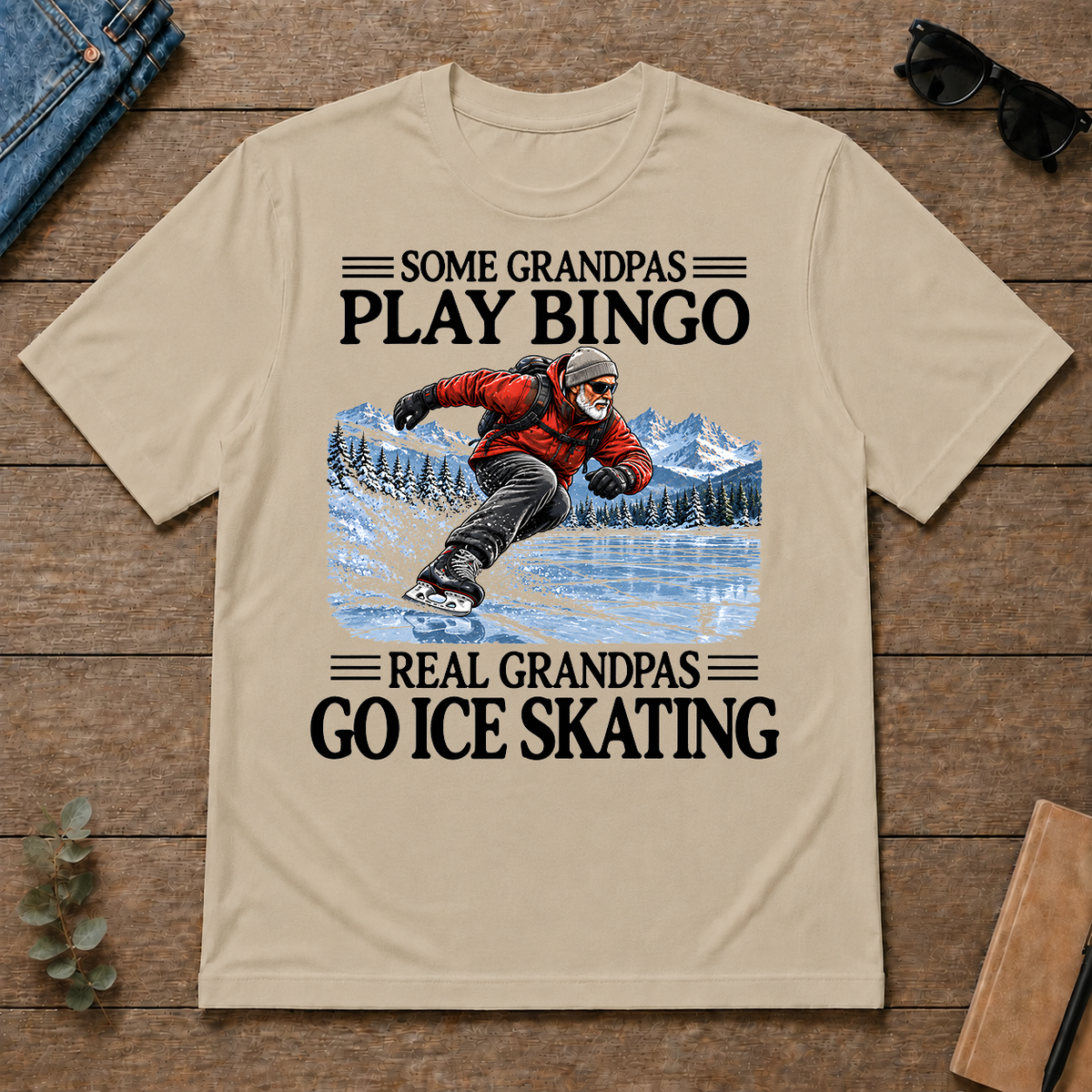 Some Grandpas Play Bingo Real Grandpas Go Ice Skating - sand - TS2D-Sand