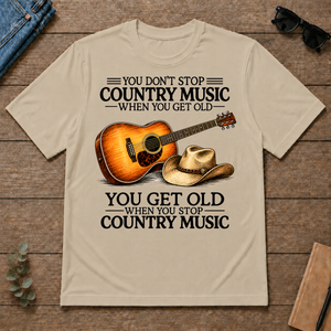 Don't Stop Playing Country Music Vintage Art - sand - TS2D-Sand