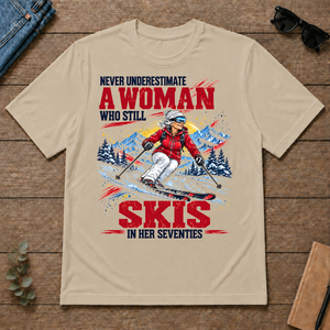 A Woman Still Skis In Her 70s - sand - TS2D-Sand