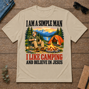 I Like Camping & Believe In Jesus - sand - TS2D-Sand