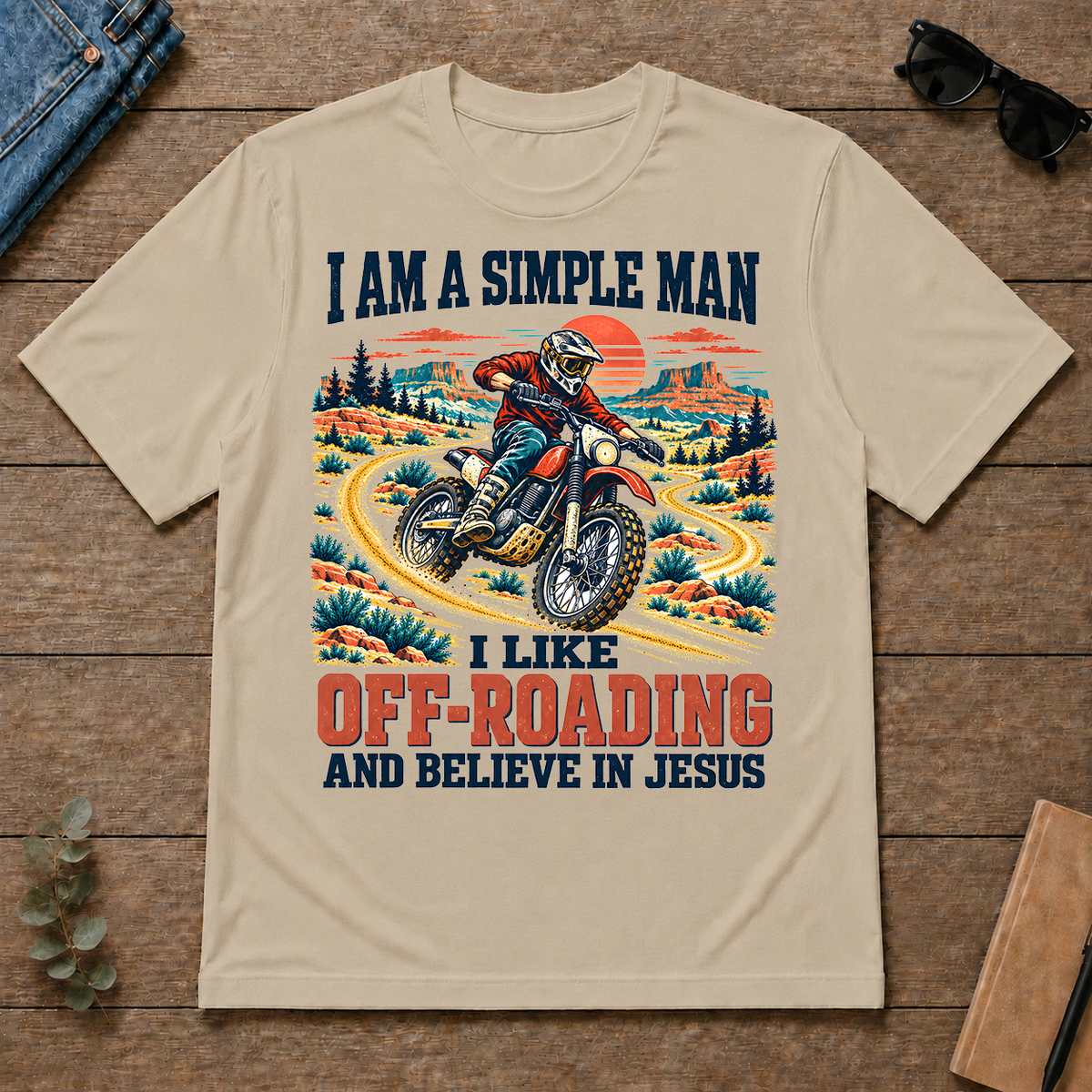 I Like Off-roading And Believe In Jesus - sand - TS2D-Sand