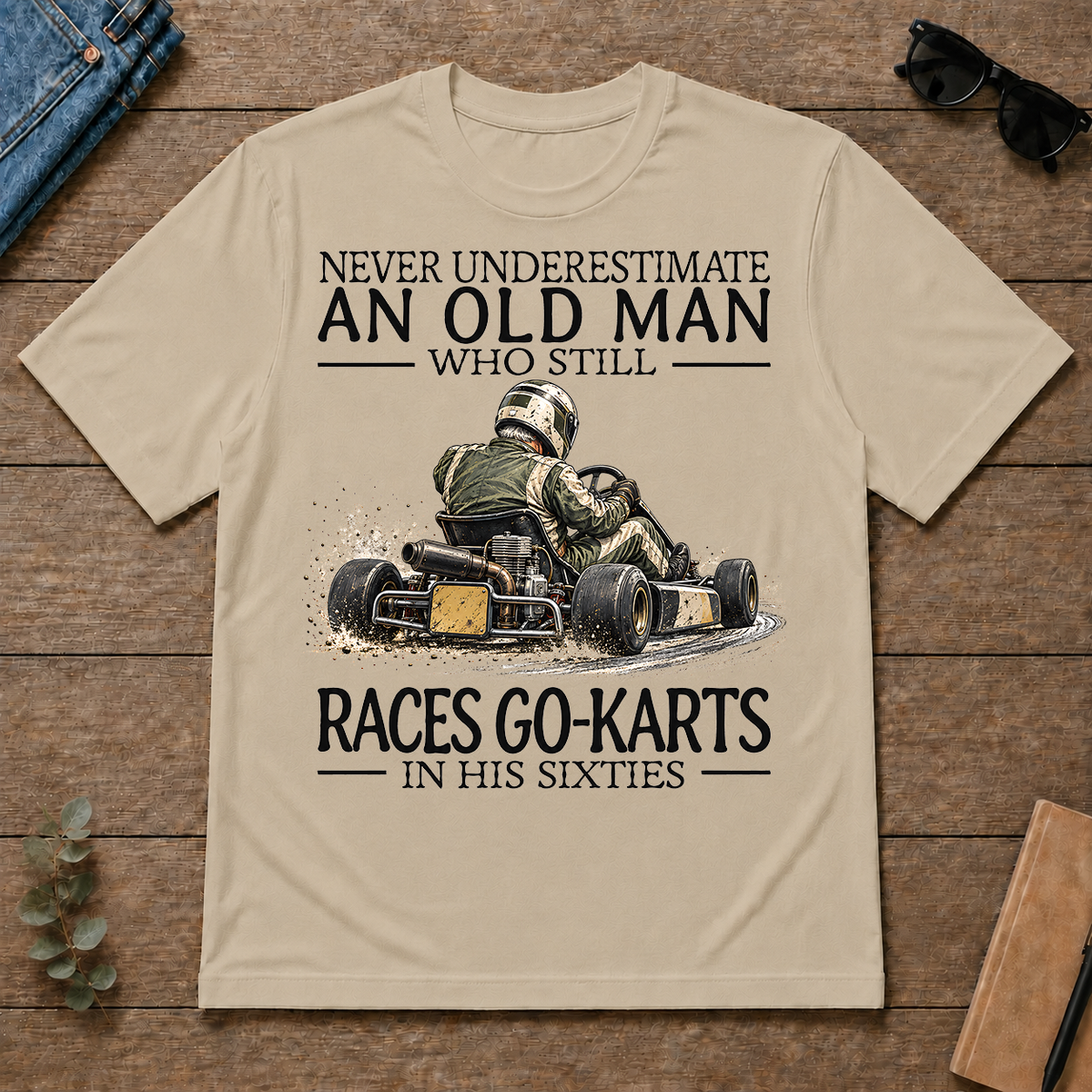 An Old Man Who Still Races Go-Karts In His Sixties - sand - TS2D-Sand