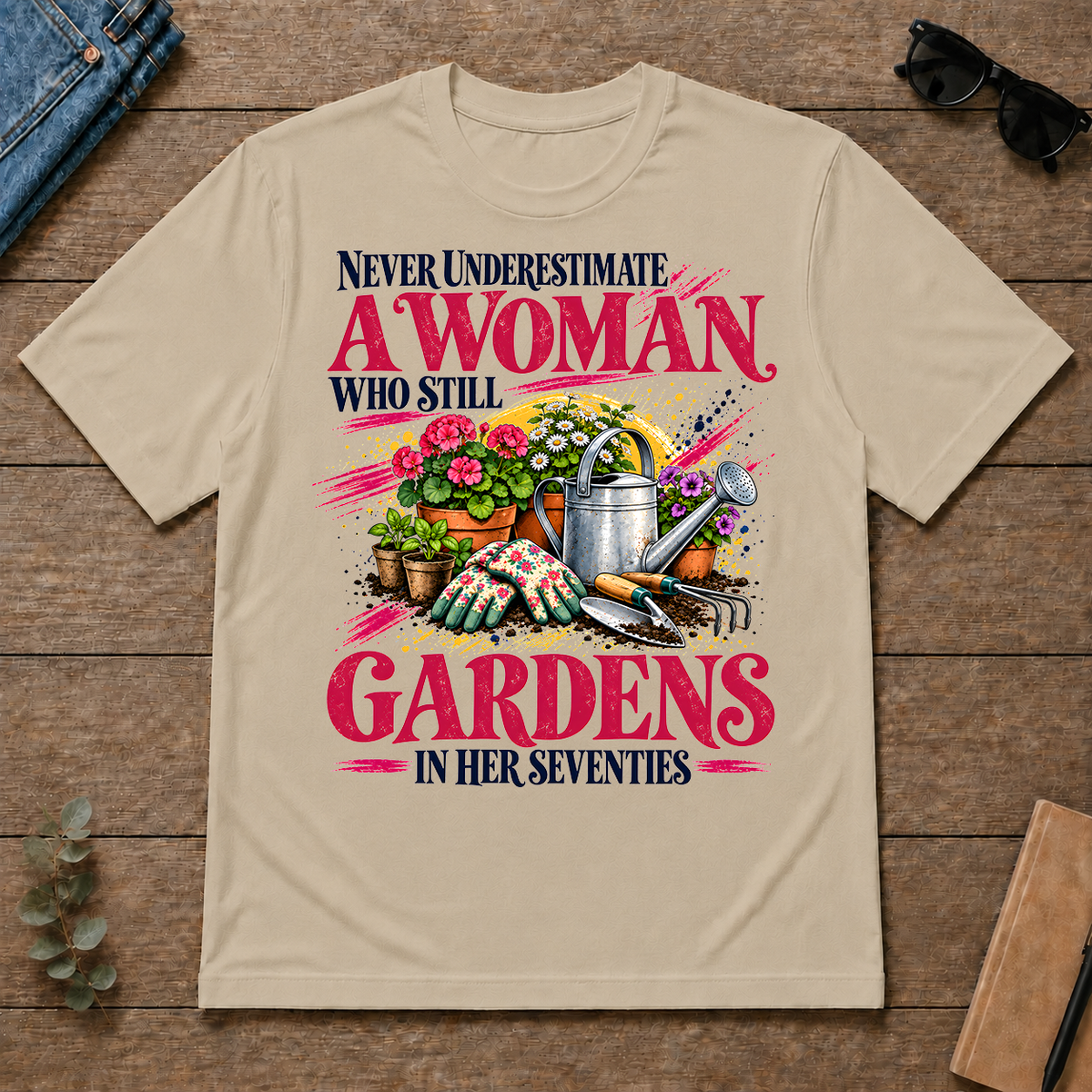 A Woman Still Gardens In Her Seventies - sand - TS2D-Sand