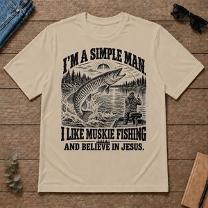 I like Muskie Fishing Believe In Jesus - sand - TS2D-Sand