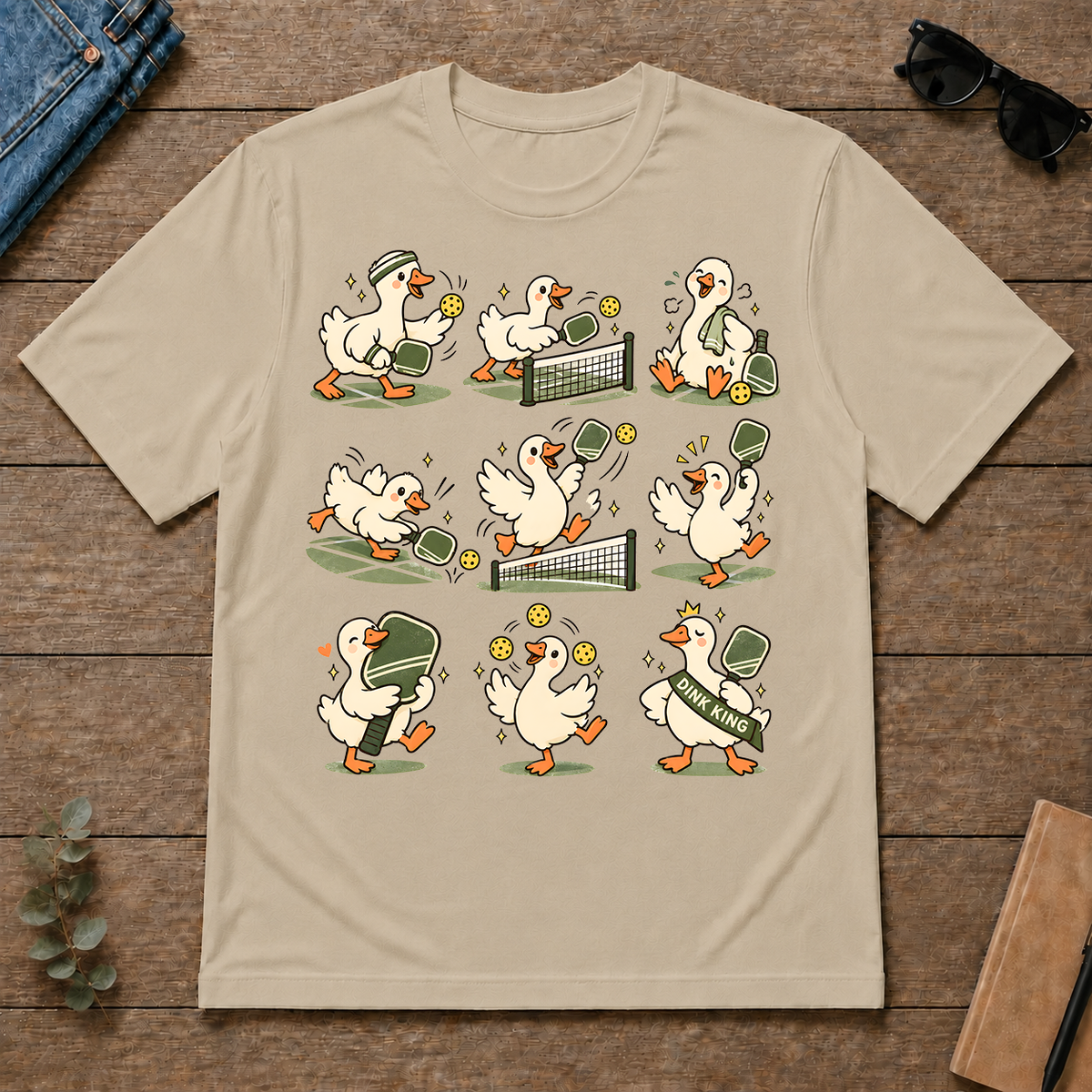 Pickleball Lover Cute Goose - sand - TS2D-Sand