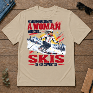 A Woman Still Skis In Her 70s - sand - TS2D-Sand