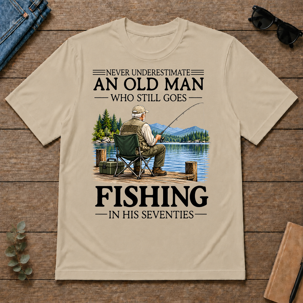 An Old Man Who Still Goes Fishing In His Seventies - sand - TS2D-Sand
