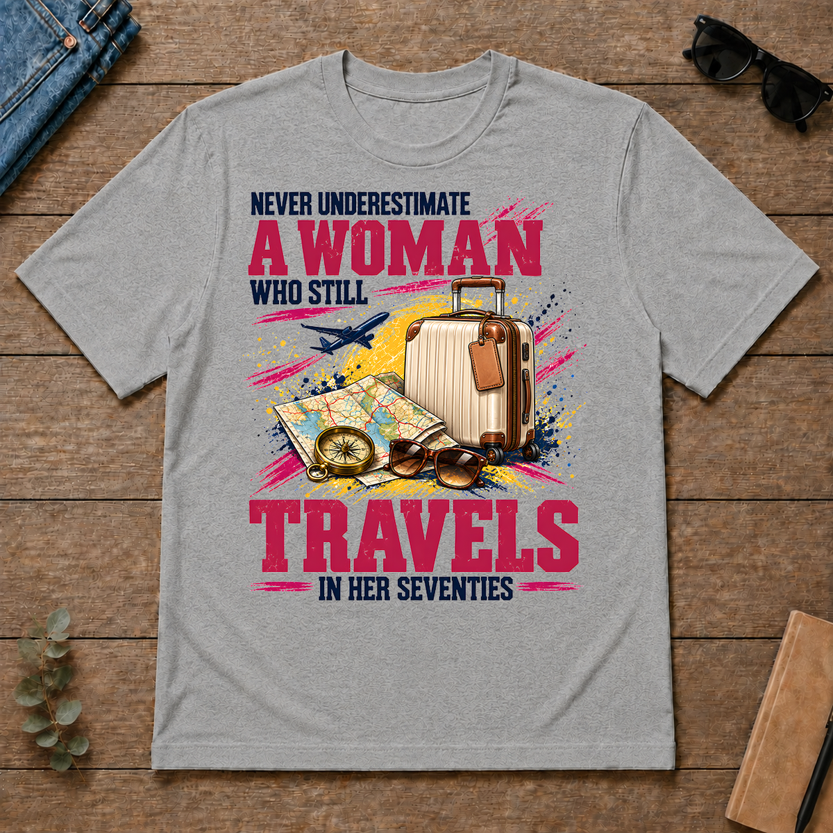 A Woman Still Travels In Her Seventies - sport-grey - TS2D-SportGrey