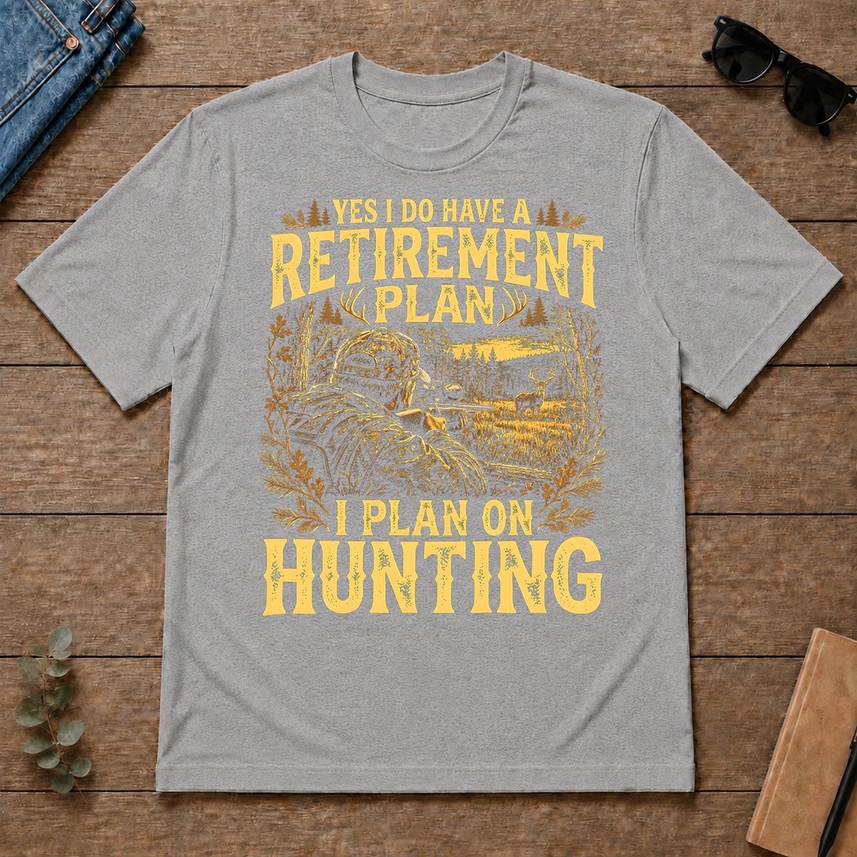 I Do Have A Retirement Plan I Plan On Hunting - sport-grey - TS2D-SportGrey