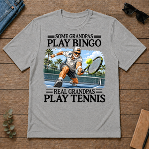 Some Grandpas Play Bingo Real Grandpas Play Tennis - sport-grey - TS2D-SportGrey