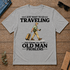 I Just Want To Go Traveling Vintage - sport-grey - TS2D-SportGrey