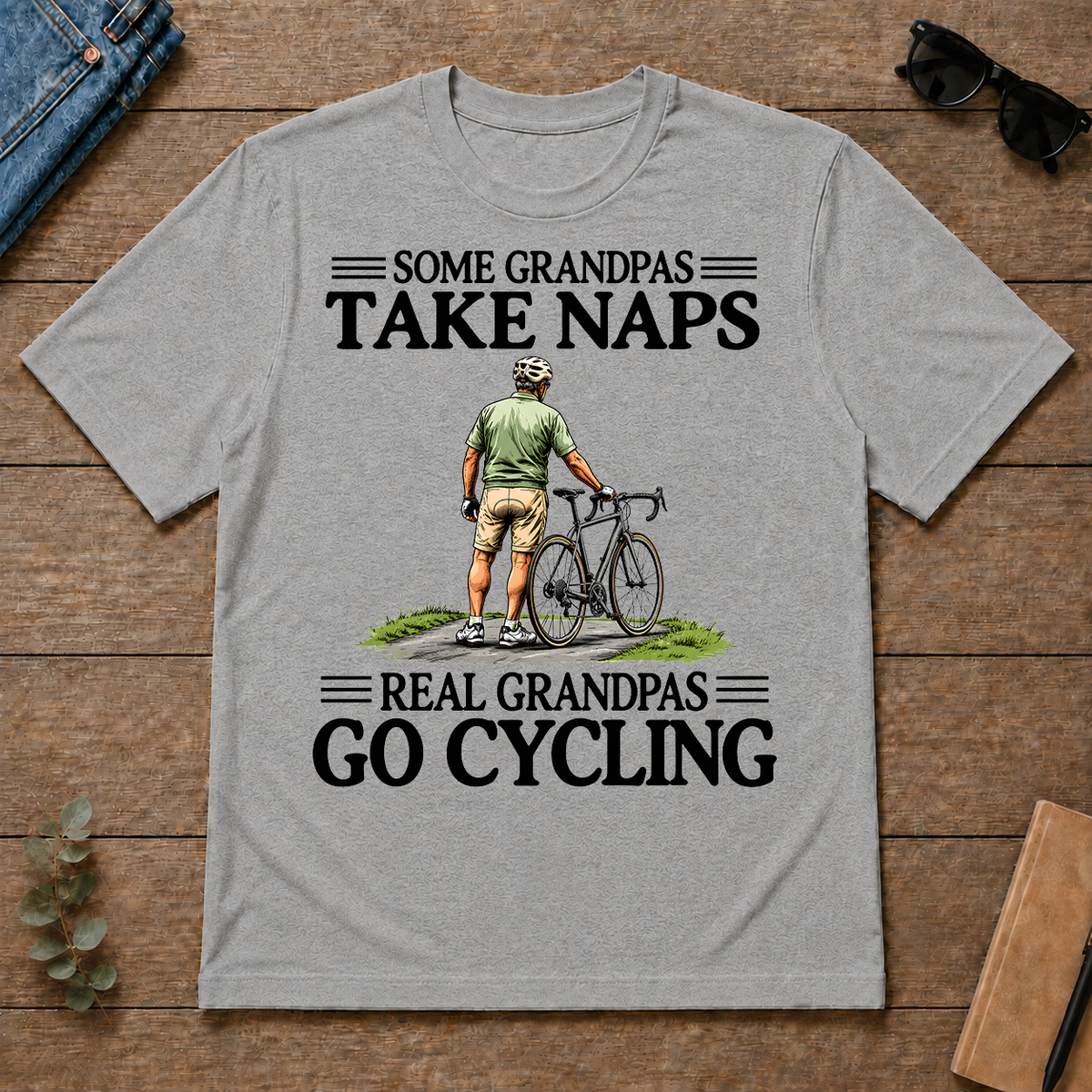 Real Grandpas Go Cycling Vintage - sport-grey - TS2D-SportGrey