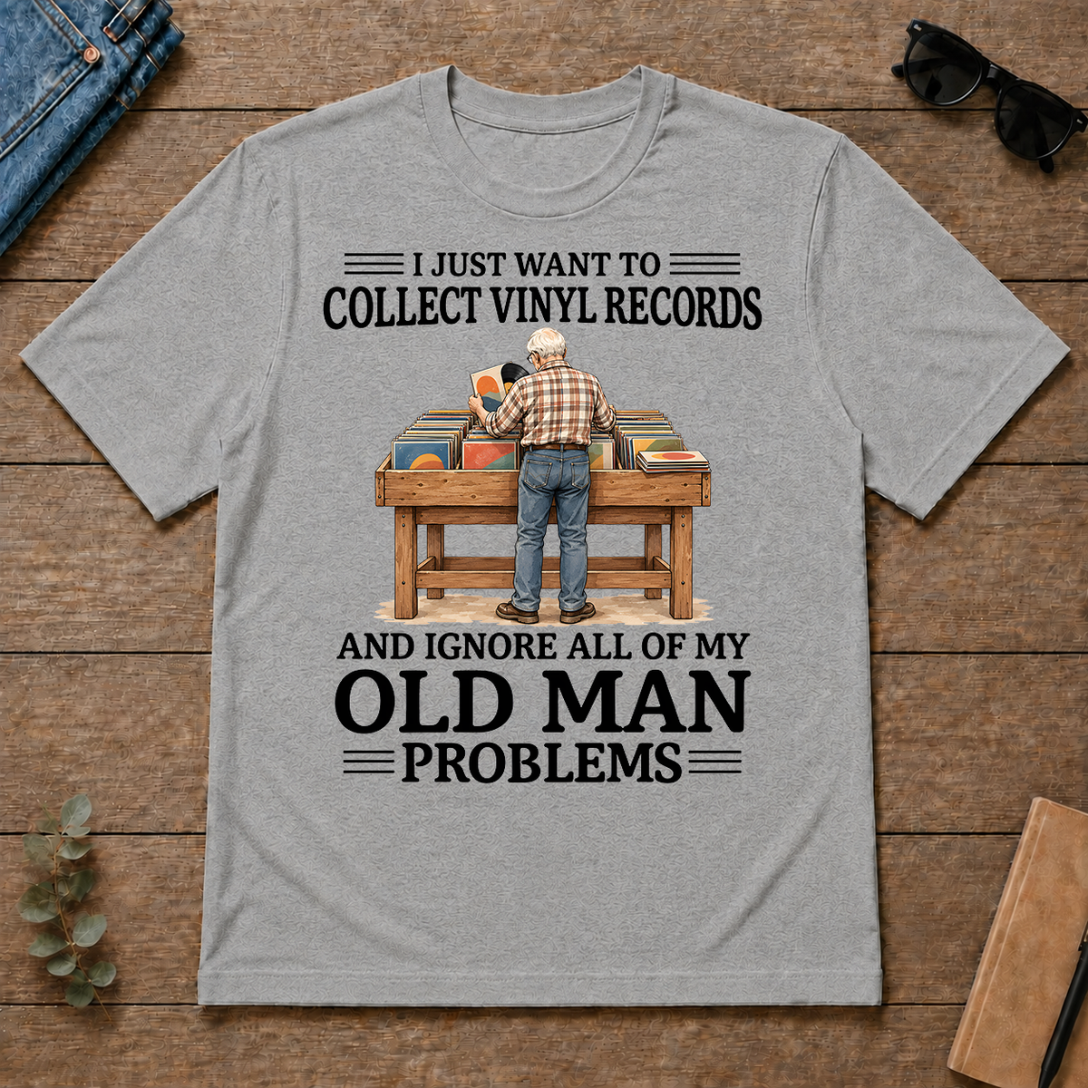 I Just Want To Collect Vinyl Records - sport-grey - TS2D-SportGrey