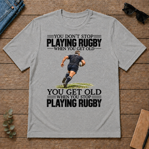 Vintage You Get Old When You Stop Playing Rugby - sport-grey - TS2D-SportGrey