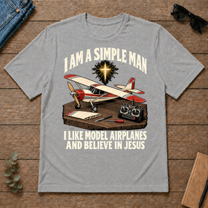 I Like Model Airplanes & Believe In Jesus - sport-grey - TS2D-SportGrey
