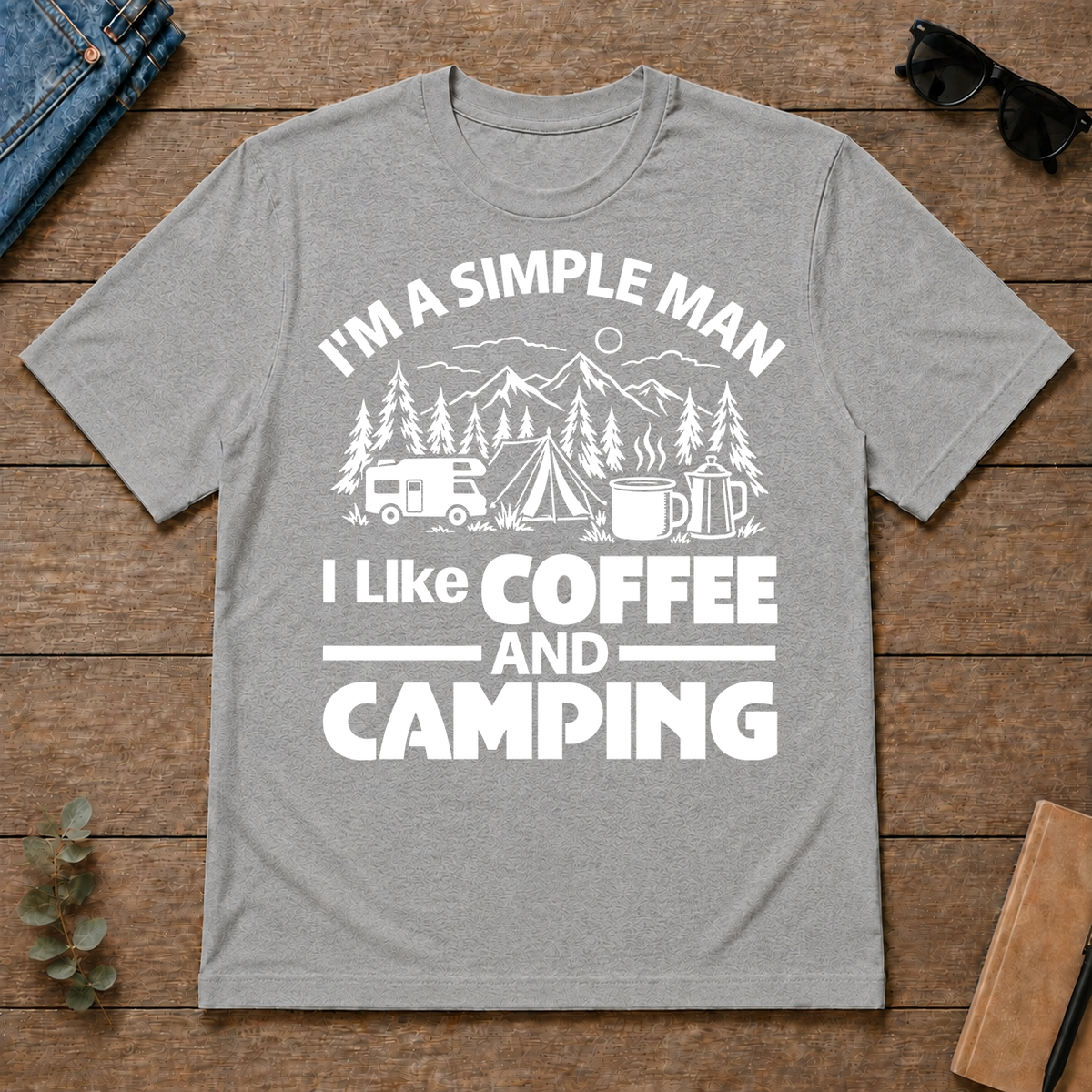 I Like Coffee And Camping - sport-grey - TS2D-SportGrey
