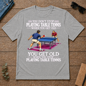 Old Man Don't Stop Table Tennis - sport-grey - TS2D-SportGrey