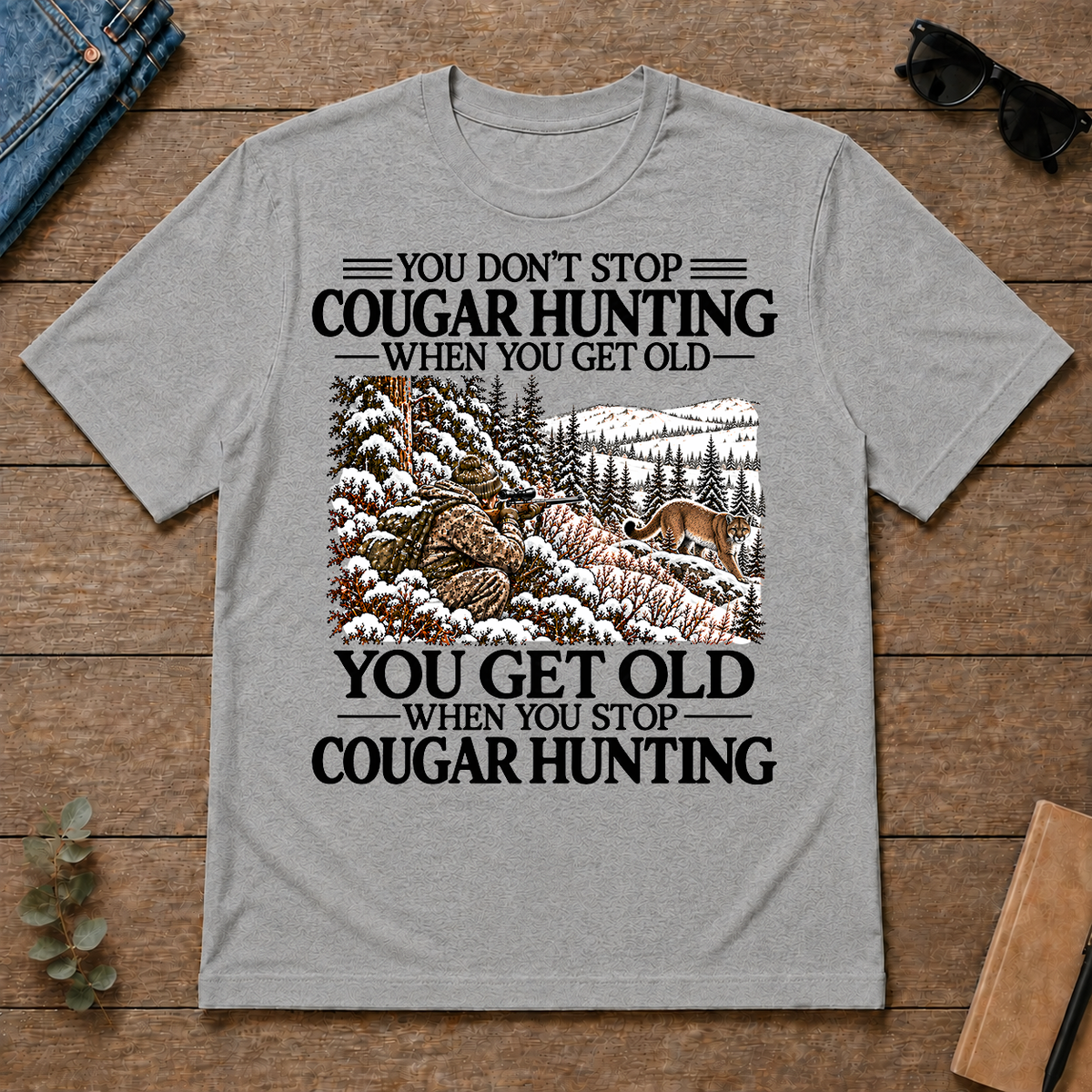 Don't Stop Mountain Lion Hunting Snow - sport-grey - TS2D-SportGrey