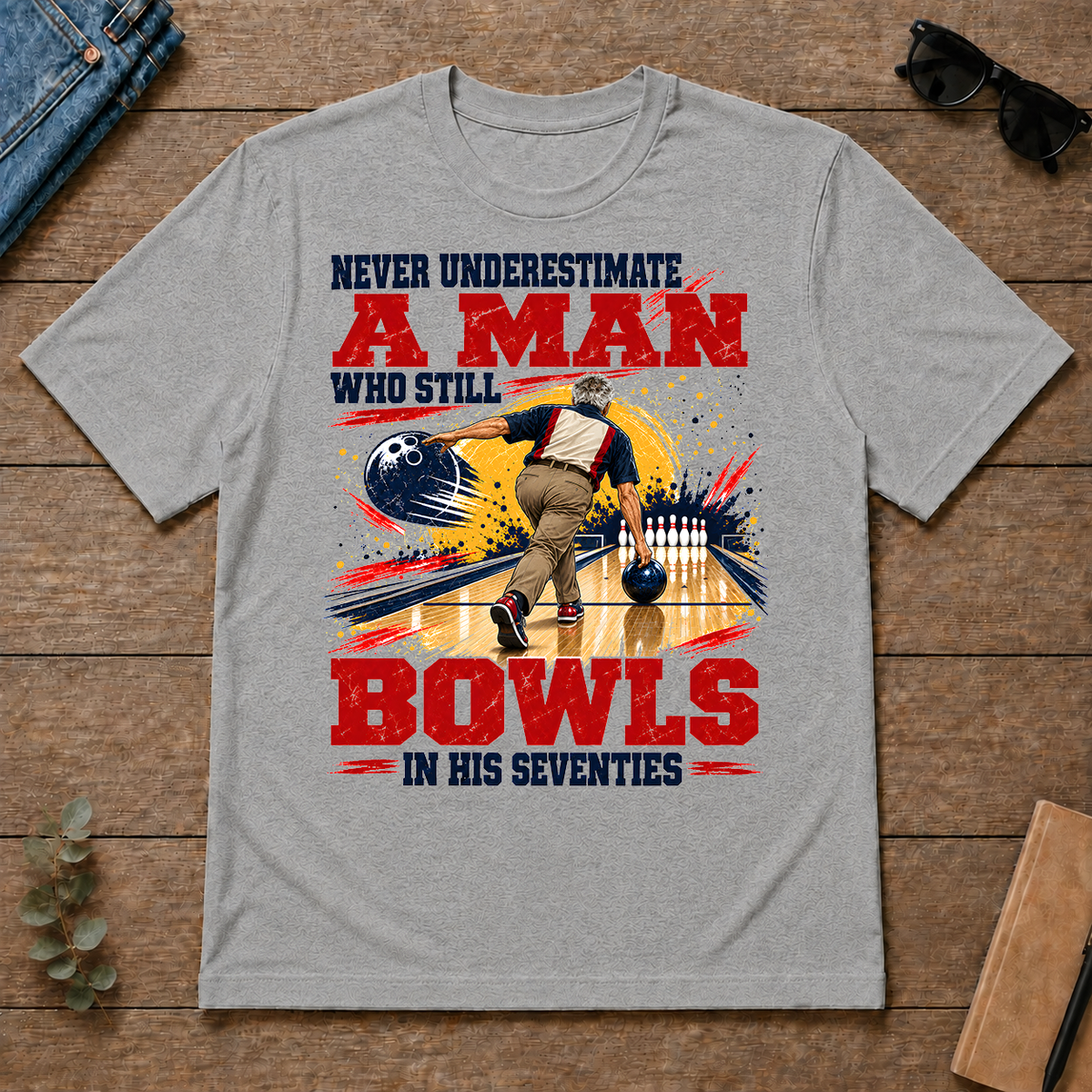 A Man Still Bowls In His 70s - sport-grey - TS2D-SportGrey