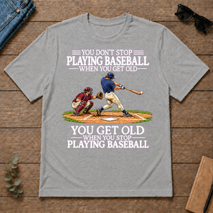 Old Man Don't Stop Baseball - sport-grey - TS2D-SportGrey