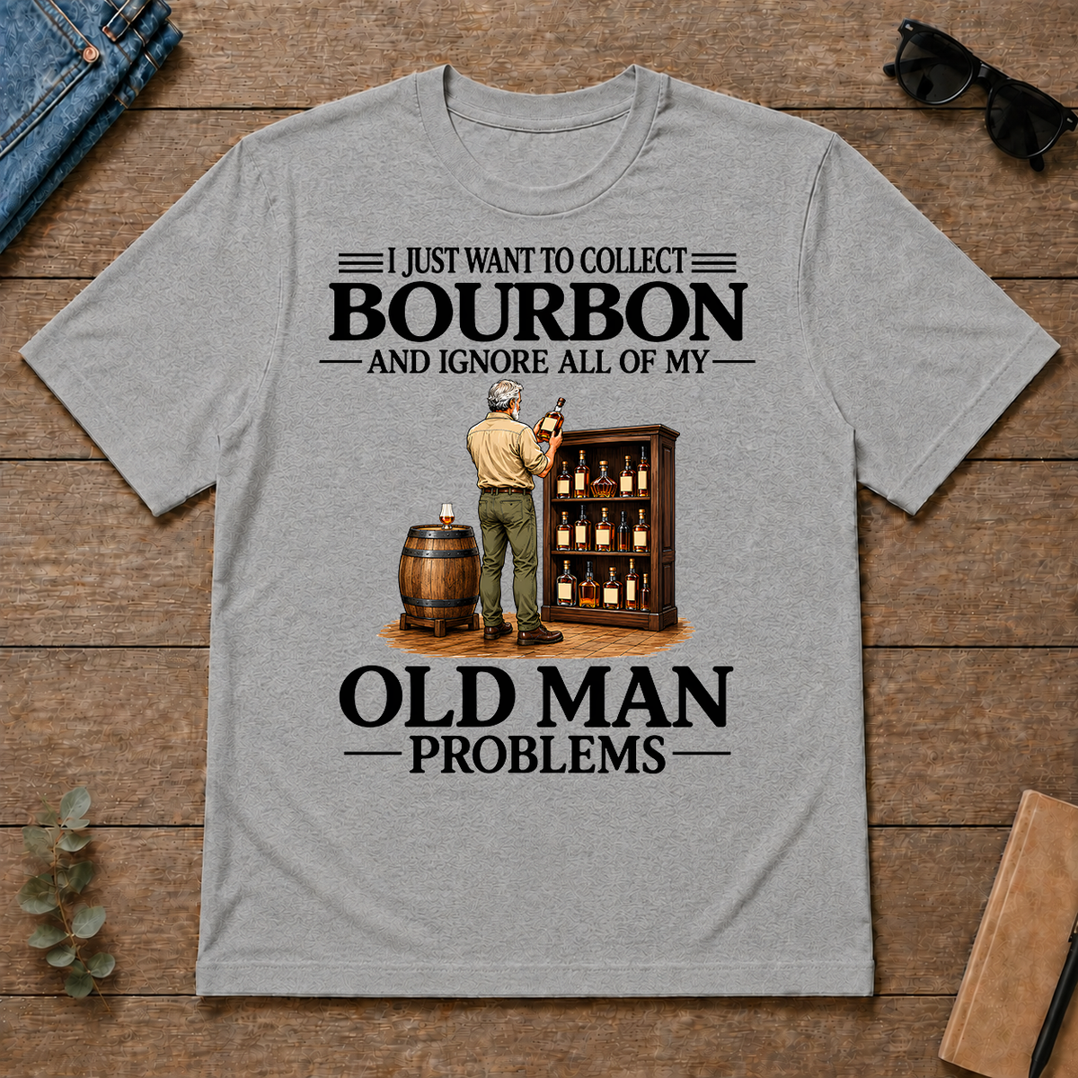 I Just Want To Collect Bourbon - sport-grey - TS2D-SportGrey