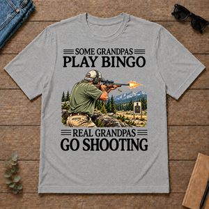 Some Grandpas Play Bingo Real Grandpas Go Shooting - sport-grey - TS2D-SportGrey