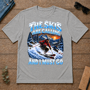 Skis Are Calling And I Must Go - sport-grey - TS2D-SportGrey