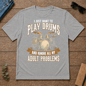 Vintage I Just Want To Play Drums - sport-grey - TS2D-SportGrey