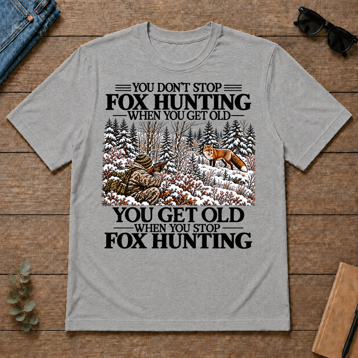 Don't Stop Winter Fox Hunting Snow - sport-grey - TS2D-SportGrey