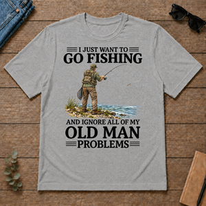 I Just Want To Go Fishing - sport-grey - TS2D-SportGrey