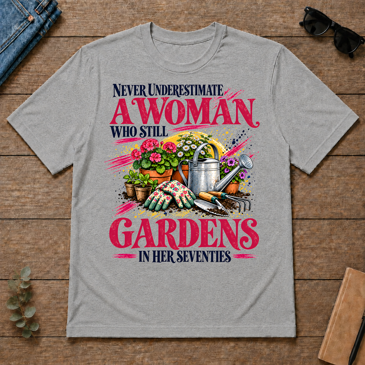 A Woman Still Gardens In Her Seventies - sport-grey - TS2D-SportGrey