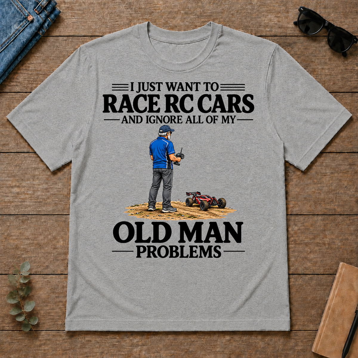 I Just Want To Race RC Cars - sport-grey - TS2D-SportGrey