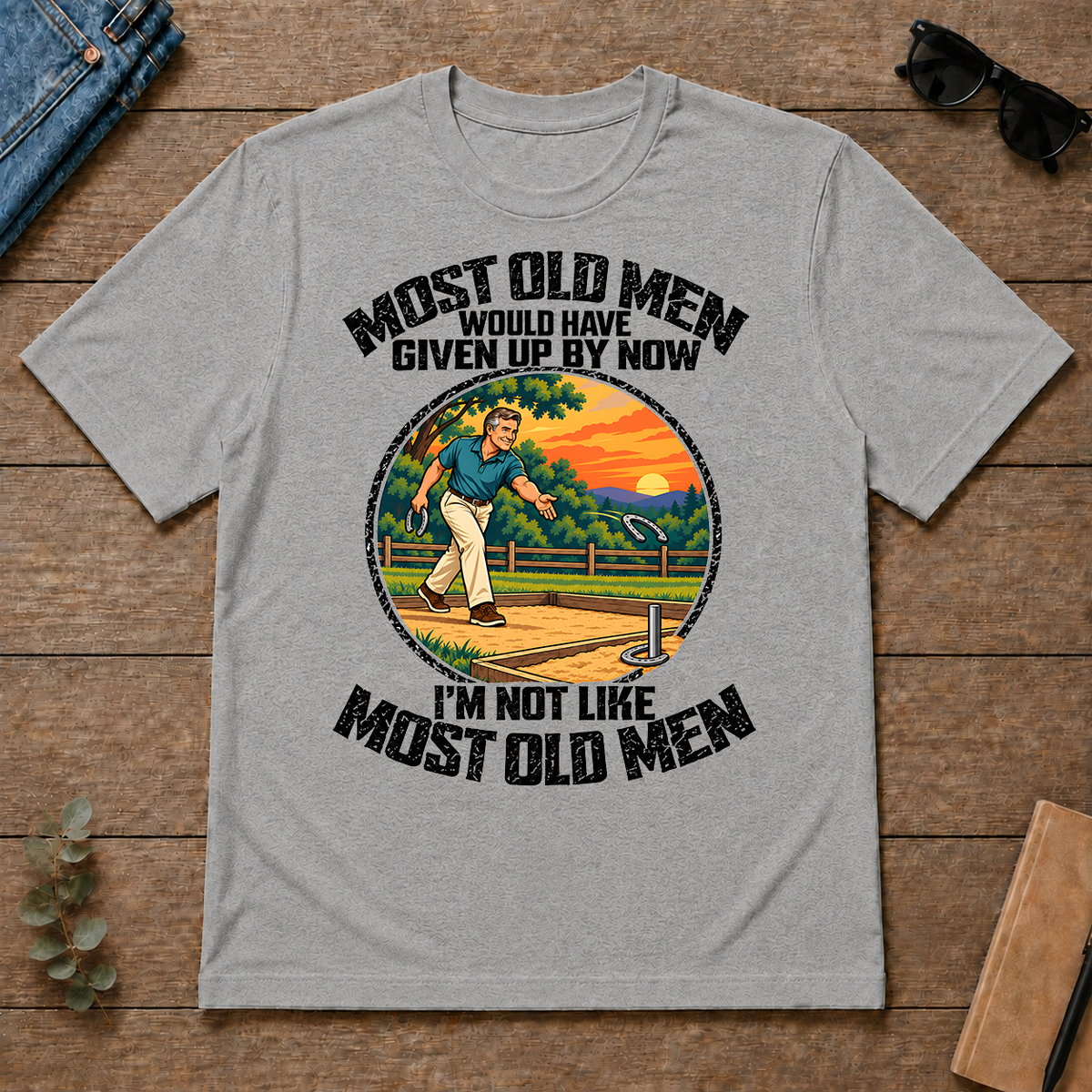 Horseshoe Pitching Most Old Men Would Have Given Up By Now - sport-grey - TS2D-SportGrey