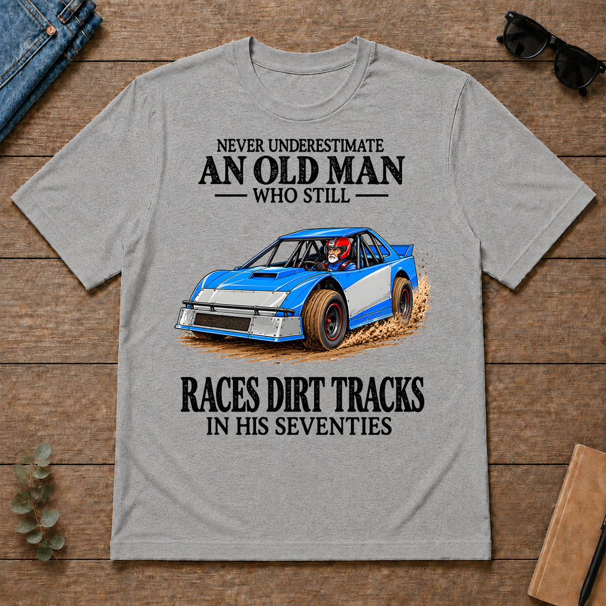 An Old Man Still Races Dirt Tracks In His Seventies - sport-grey - TS2D-SportGrey