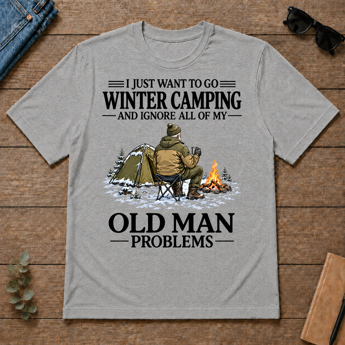 I Just Want To Winter Camping - sport-grey - TS2D-SportGrey