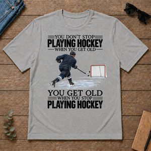 Vintage You Get Old When You Stop Playing Hockey - sport-grey - TS2D-SportGrey