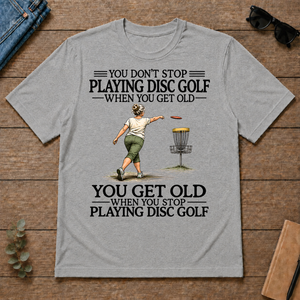 Don't Stop Playing Disc Golf - sport-grey - TS2D-SportGrey