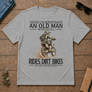 An Old Man Who Still Rides Dirt Bikes In His Seventies - sport-grey - TS2D-SportGrey