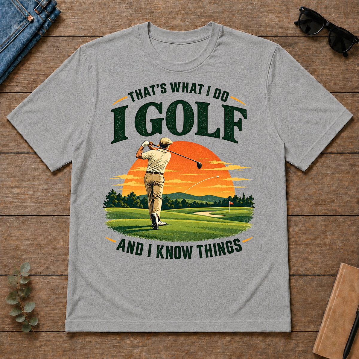 I Golf And I Know Things - sport-grey - TS2D-SportGrey
