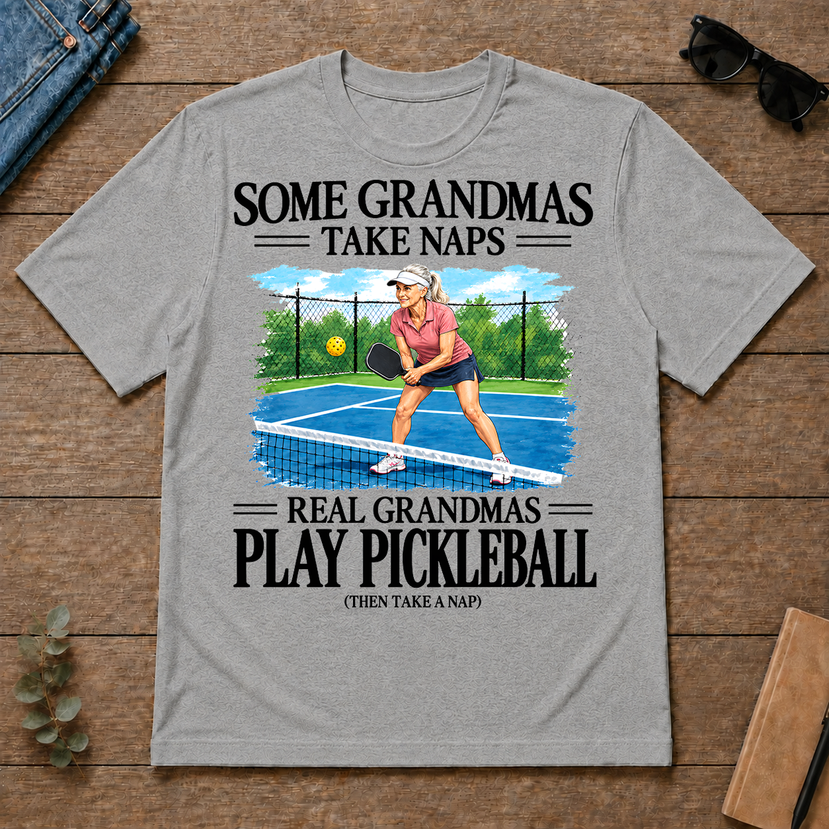 Real Grandmas Play Pickleball - sport-grey - TS2D-SportGrey