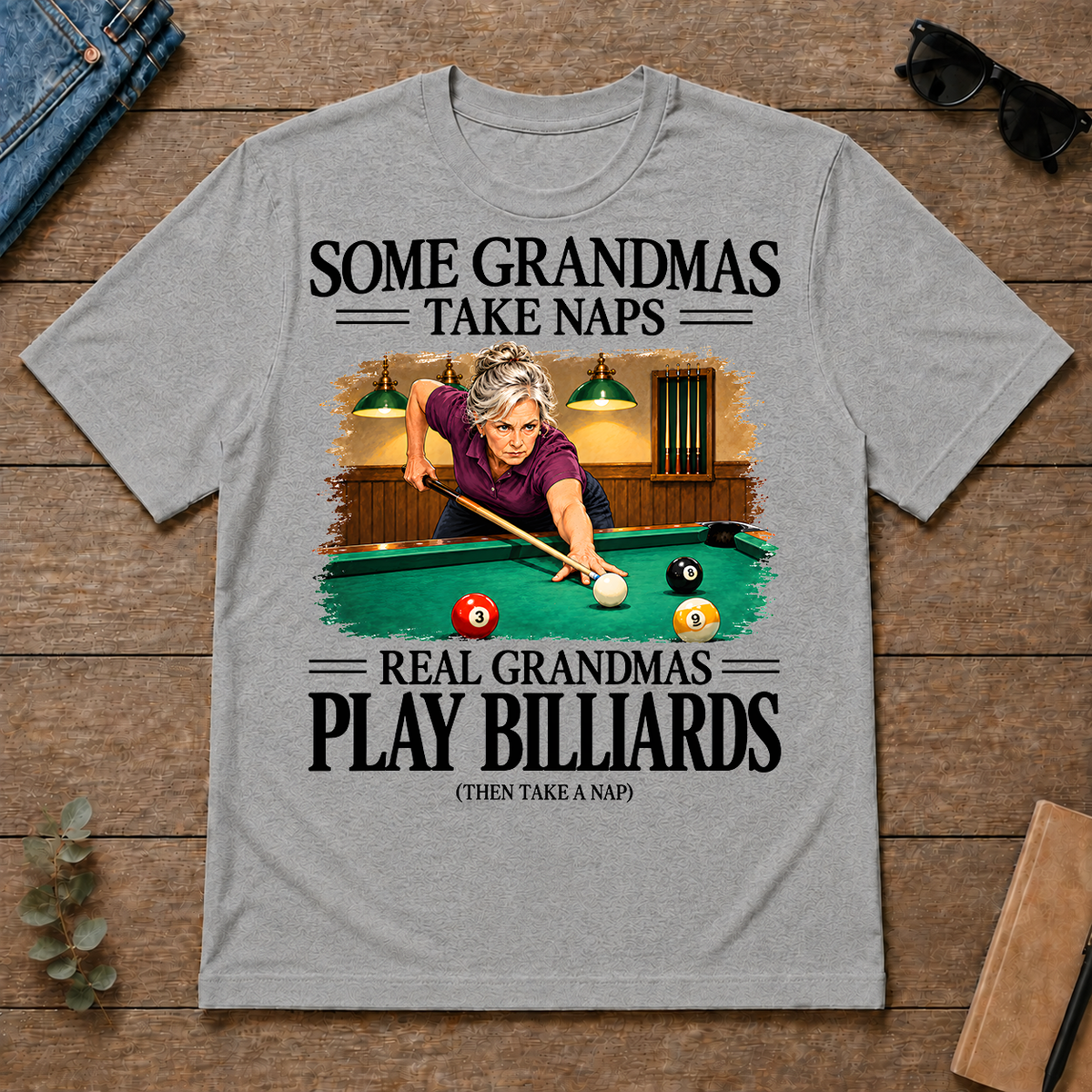 Real Grandmas Play Billards - sport-grey - TS2D-SportGrey