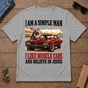 I Like Muscle Cars And Believe In Jesus - sport-grey - TS2D-SportGrey