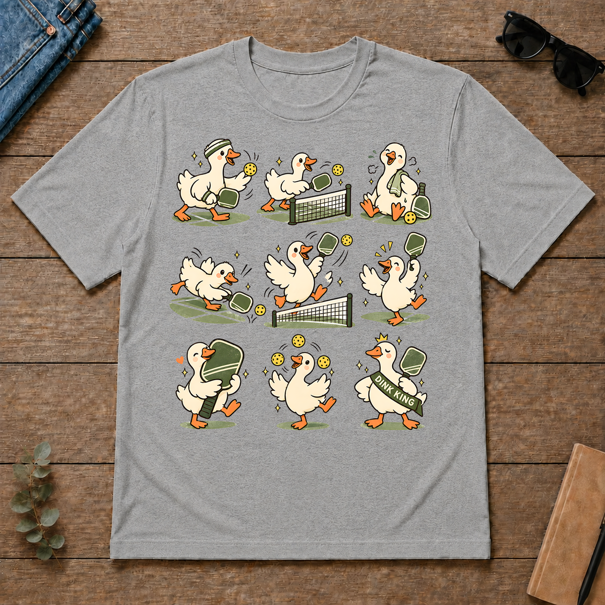 Pickleball Lover Cute Goose - sport-grey - TS2D-SportGrey