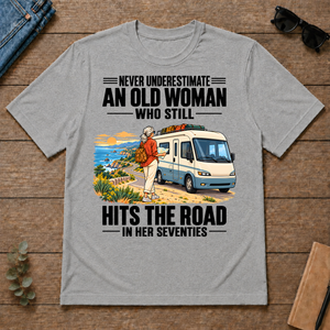 An Old Woman Still Hits The Road In Her 70s - sport-grey - TS2D-SportGrey