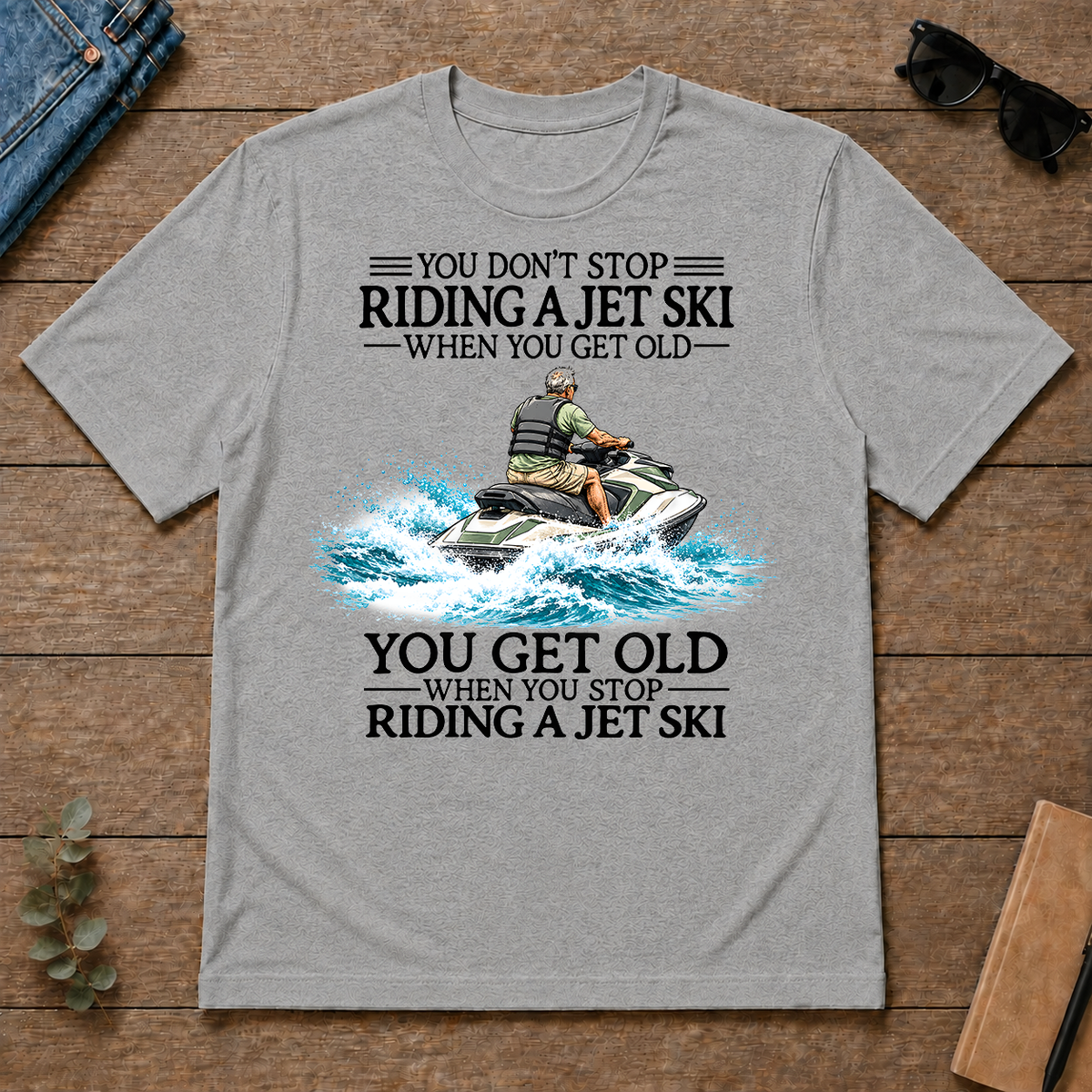 Don't Stop Riding Jet Ski - sport-grey - TS2D-SportGrey