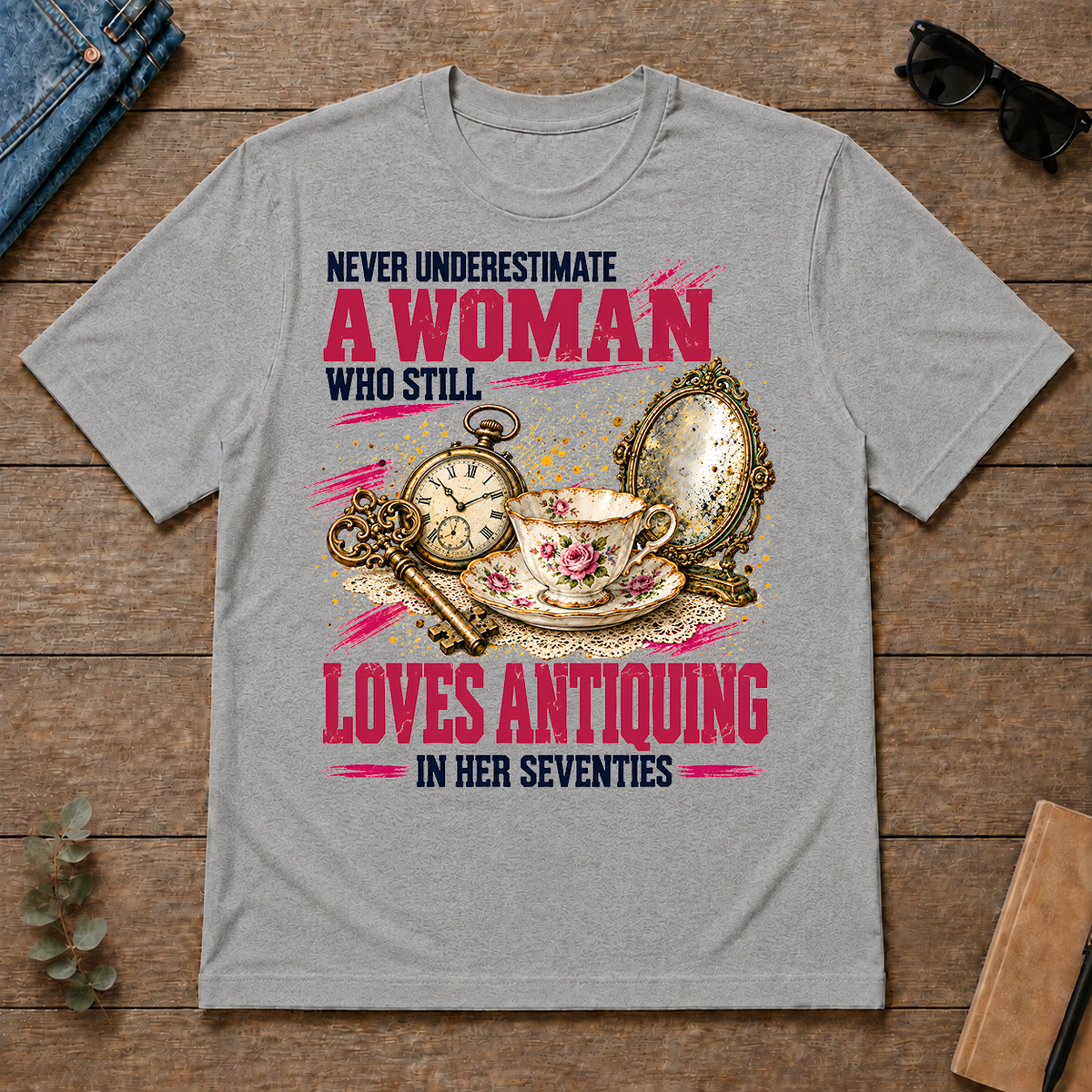 A Woman Still Loves Antiquing In Her Seventies - sport-grey - TS2D-SportGrey