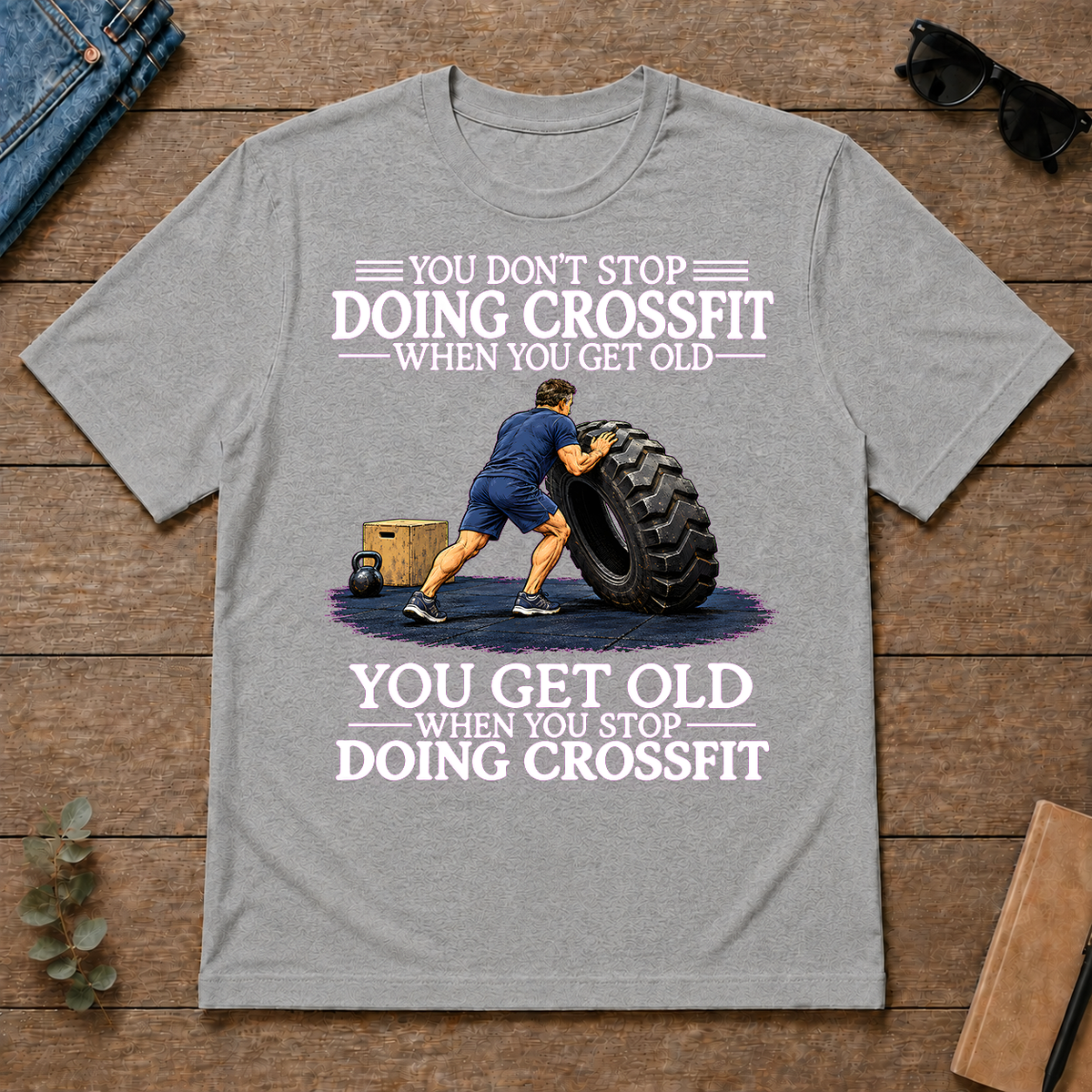 Old Man Don't Stop CrossFit - sport-grey - TS2D-SportGrey