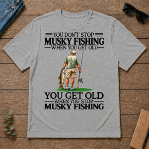 Don't Stop Musky Fishing - sport-grey - TS2D-SportGrey