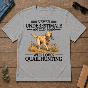 Never Underestimate An Old Man Who Loves Quail Hunting Art - sport-grey - TS2D-SportGrey