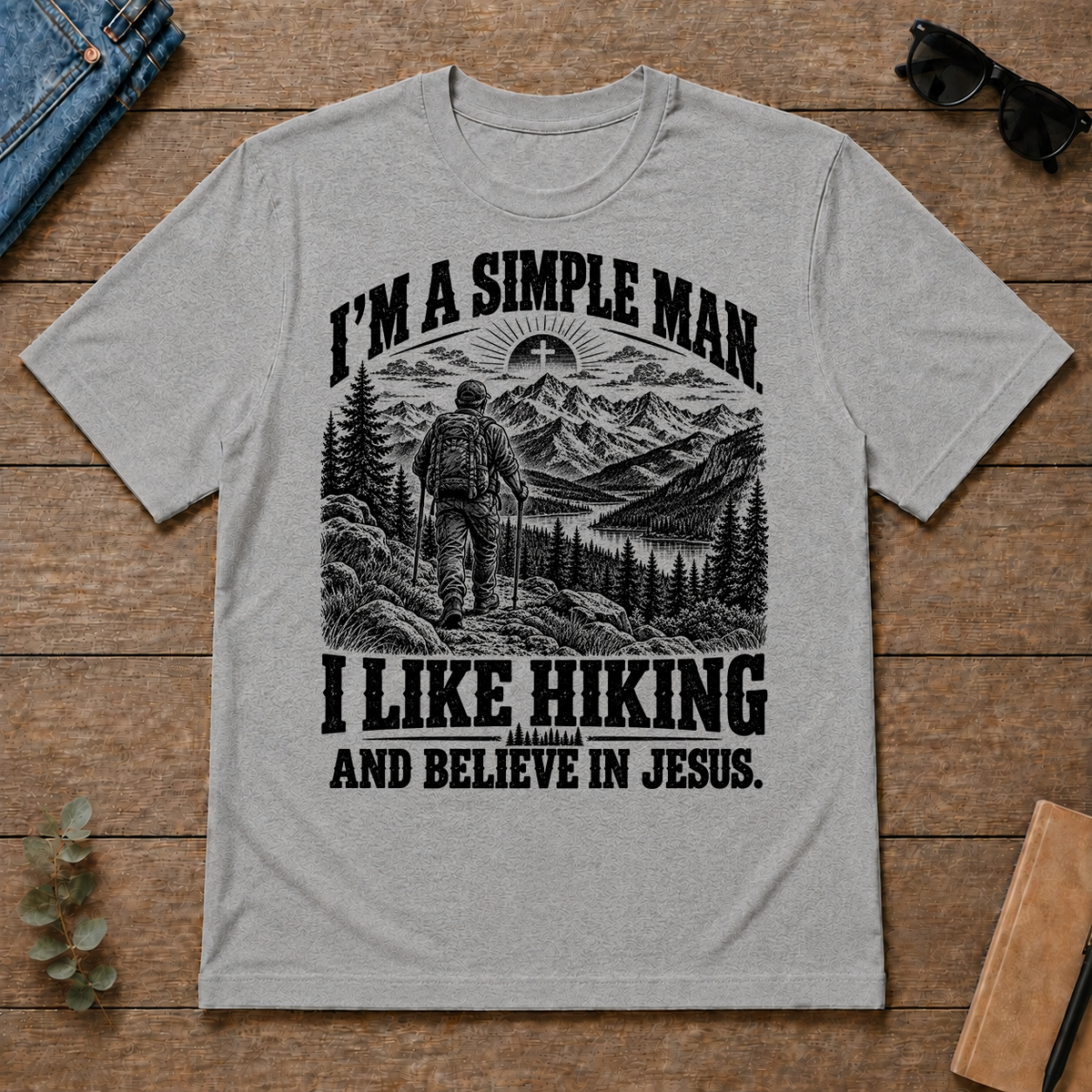 I like Hiking Believe In Jesus - sport-grey - TS2D-SportGrey